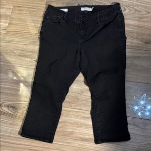Torrid Jegging Crop Denim Jeans Black Capris 18